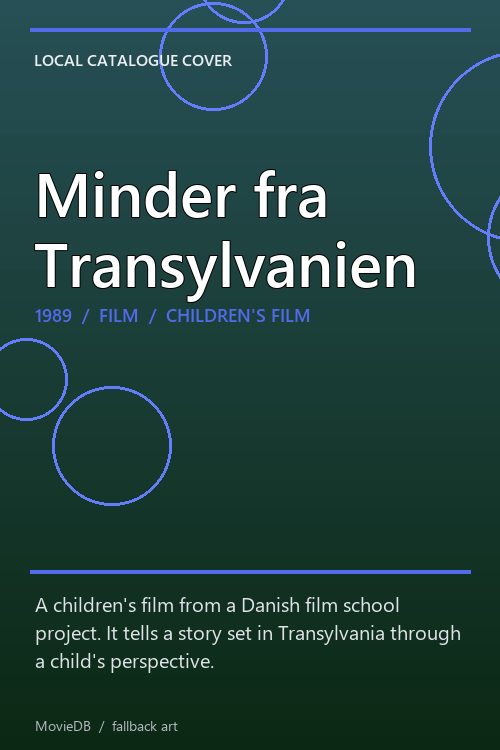 Minder fra Transylvanien poster