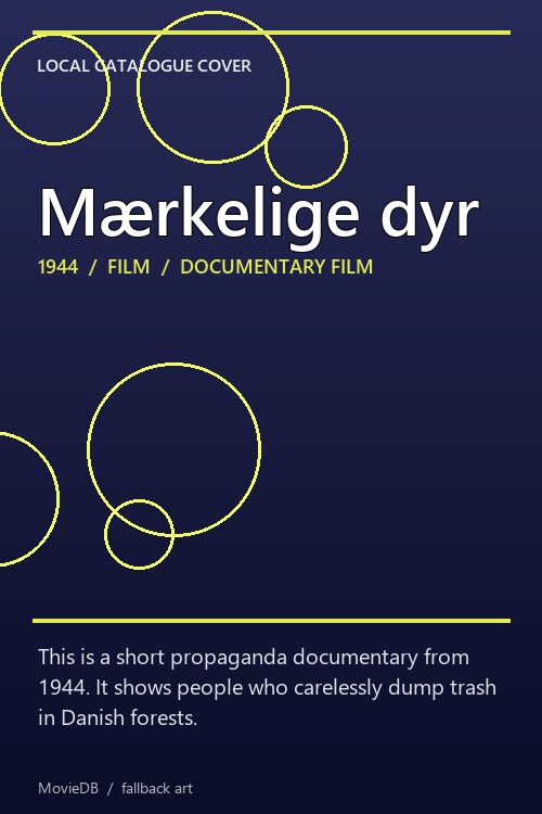 Mærkelige dyr poster