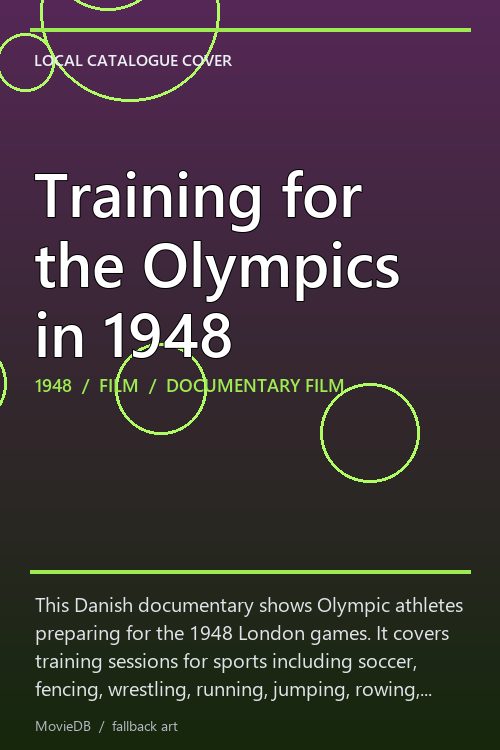 Training for the Olympics in 1948 poster