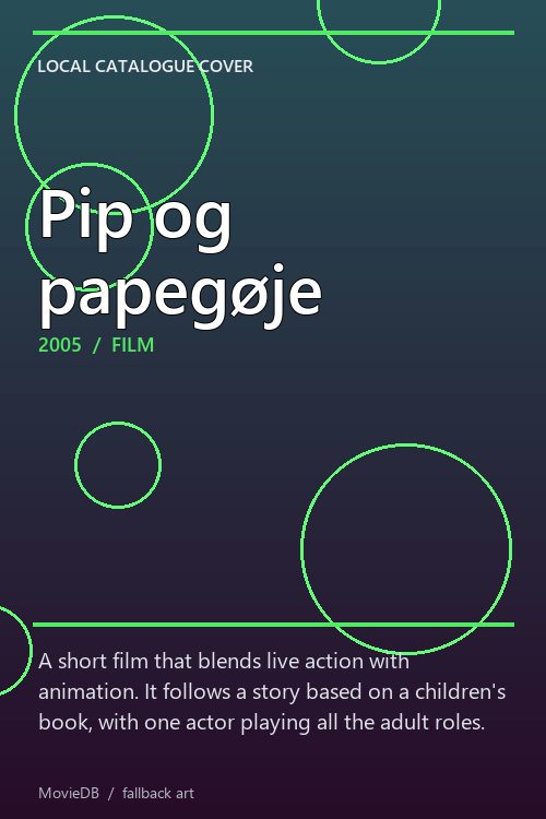 Pip og papegøje poster