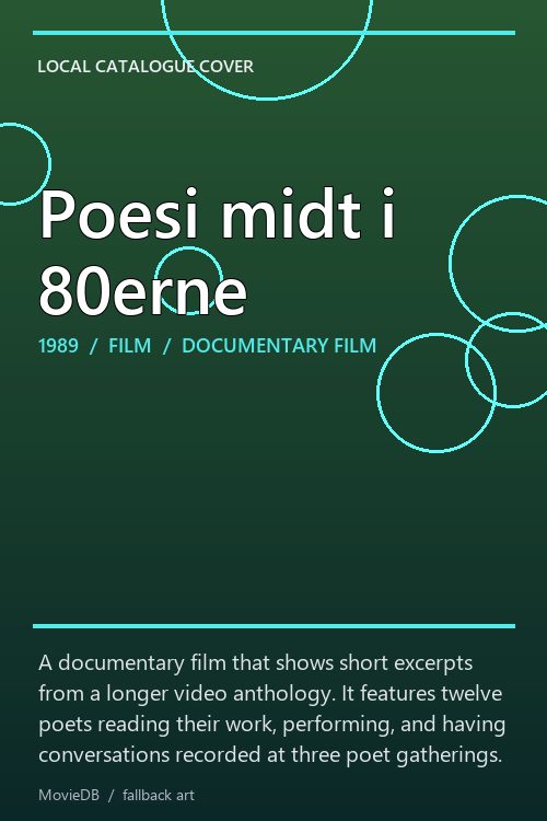 Poesi midt i 80erne poster