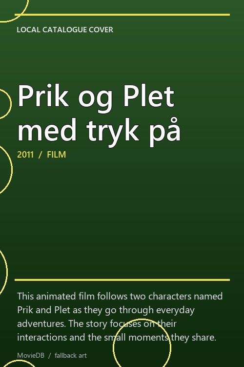 Prik og Plet med tryk på poster