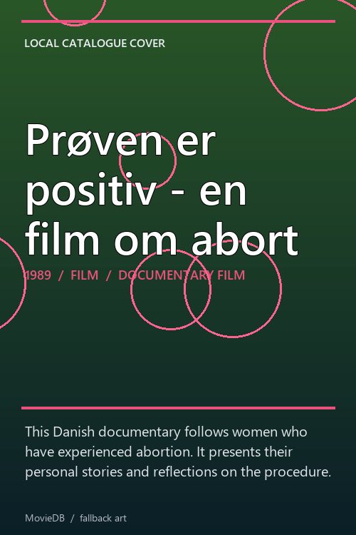 Prøven er positiv - en film om abort poster