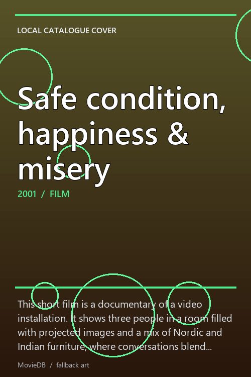 Safe condition, happiness & misery poster