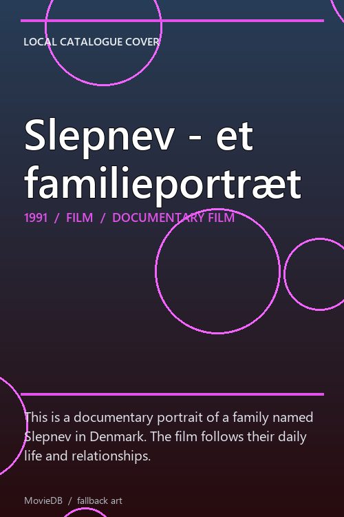 Slepnev - et familieportræt poster