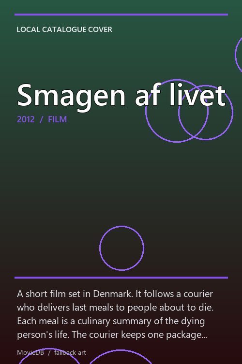 Smagen af livet poster