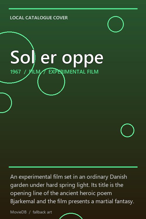 Sol er oppe poster