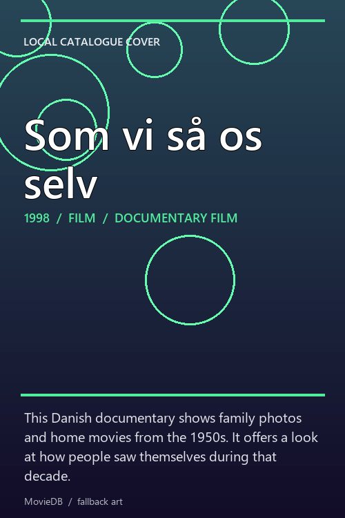 Som vi så os selv poster