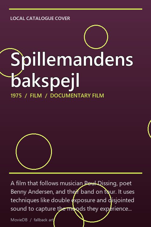 Spillemandens bakspejl poster