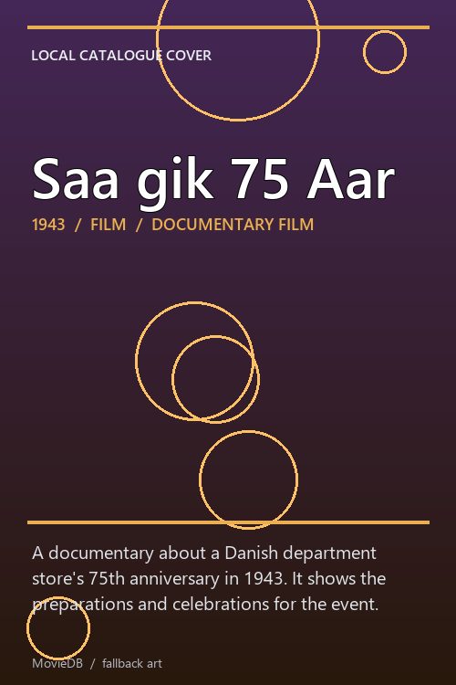 Saa gik 75 Aar poster