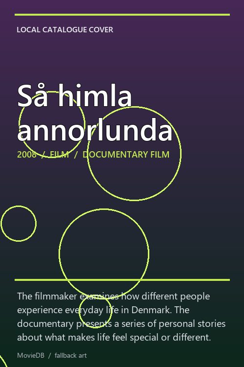 Så himla annorlunda poster