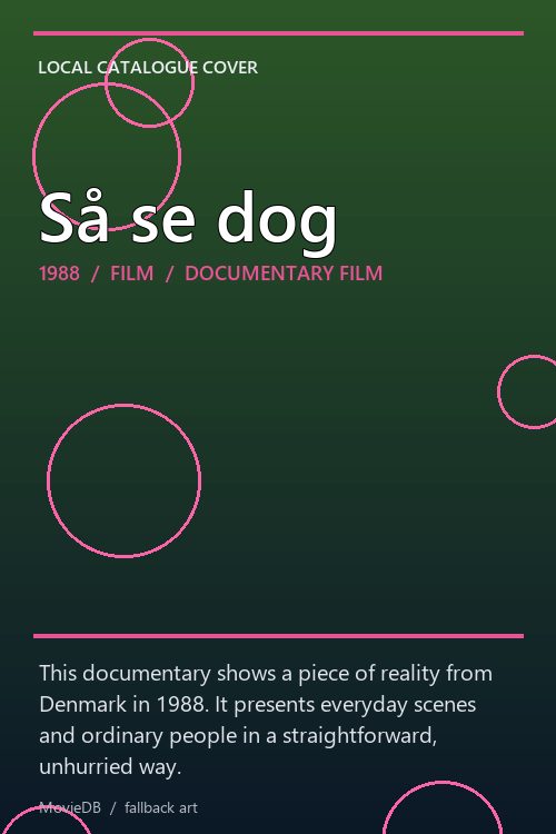 Så se dog poster