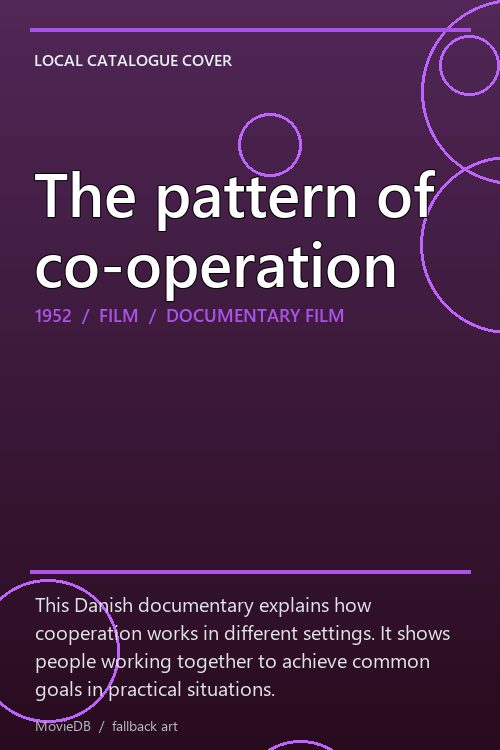 The pattern of co-operation poster