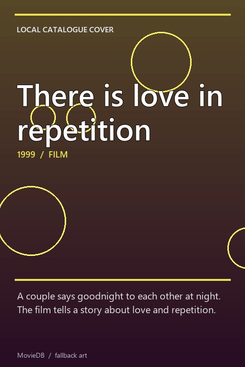 There is love in repetition poster