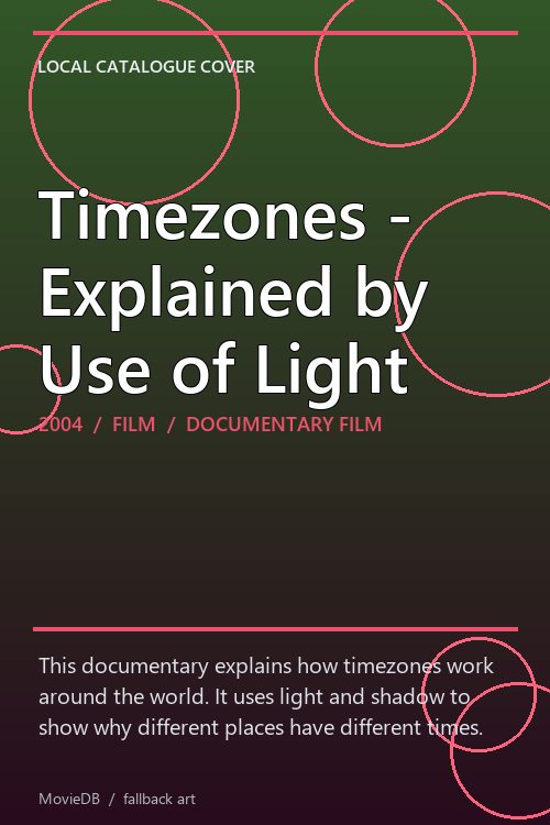 Timezones - Explained by Use of Light poster