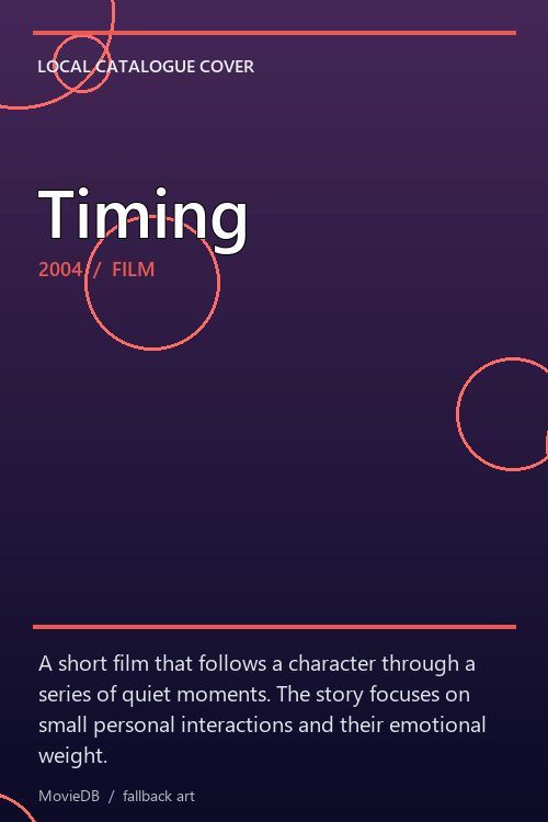 Timing poster