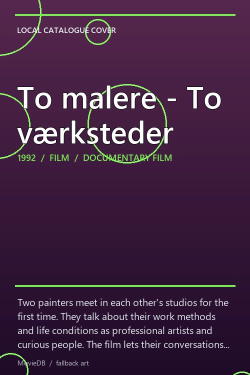 To malere - To værksteder poster