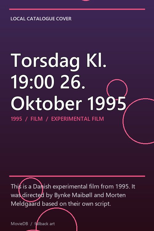 Torsdag Kl. 19:00 26. Oktober 1995 poster