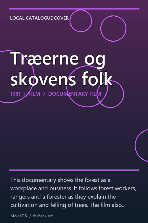 Træerne og skovens folk poster