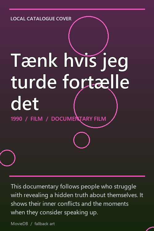 Tænk hvis jeg turde fortælle det poster