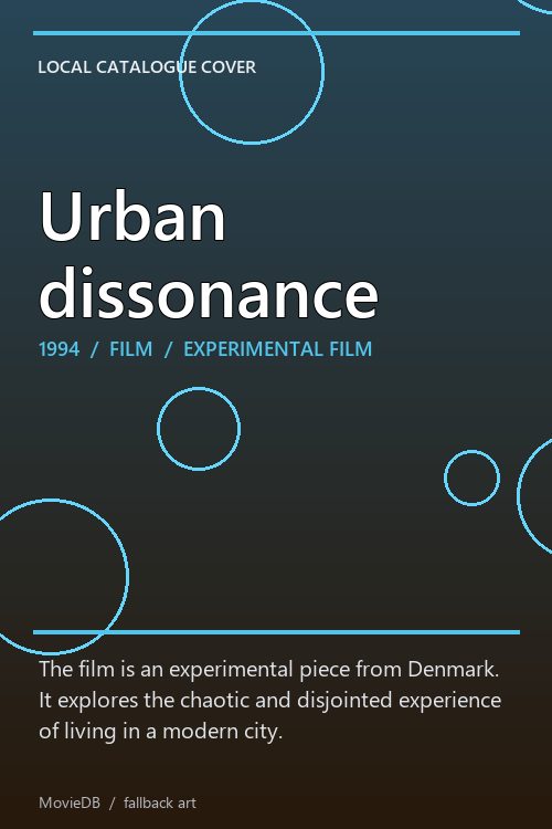 Urban dissonance poster