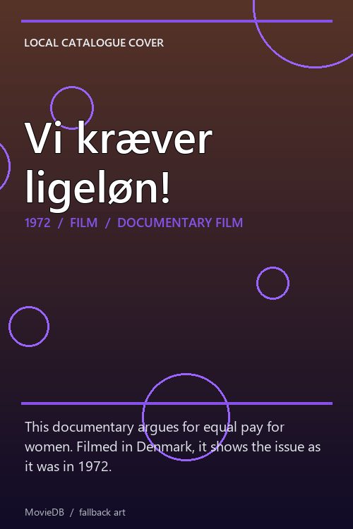 Vi kræver ligeløn! poster