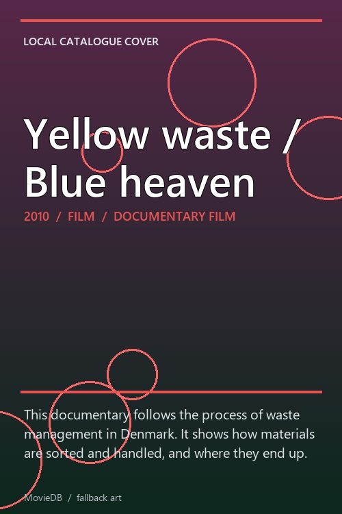 Yellow waste / Blue heaven poster