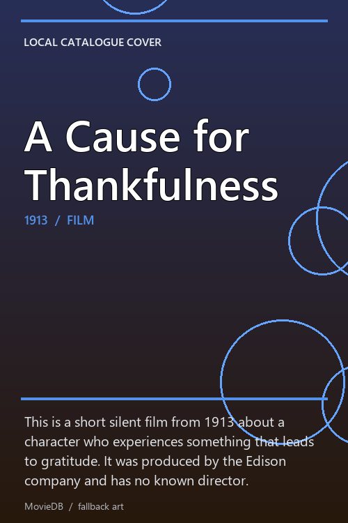 A Cause for Thankfulness poster