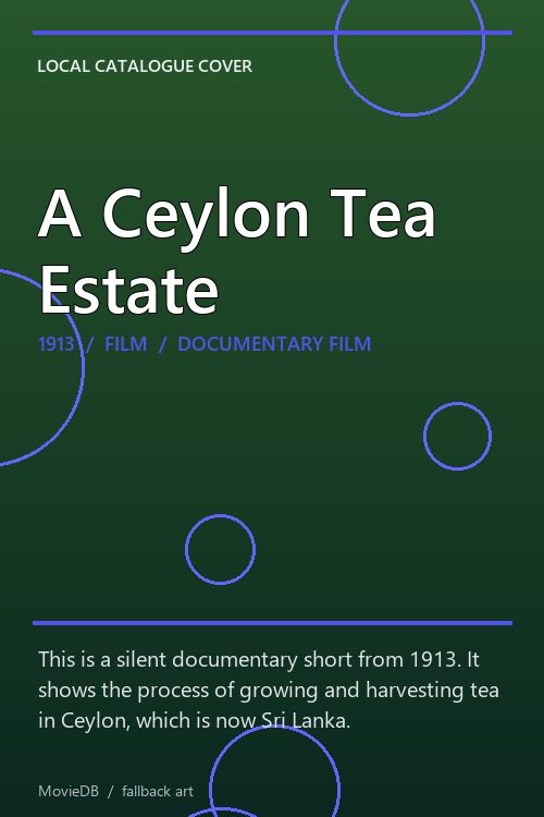A Ceylon Tea Estate poster