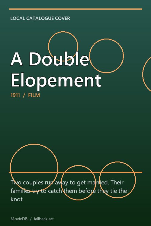 A Double Elopement poster