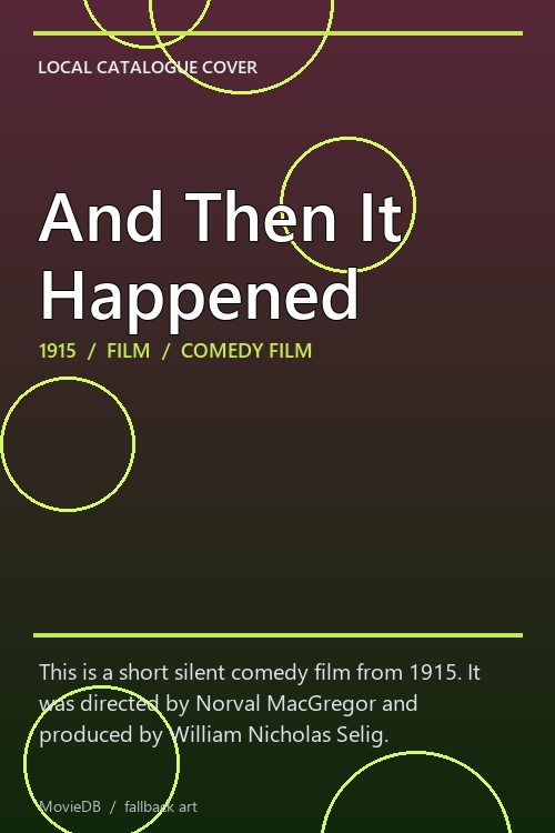 And Then It Happened poster