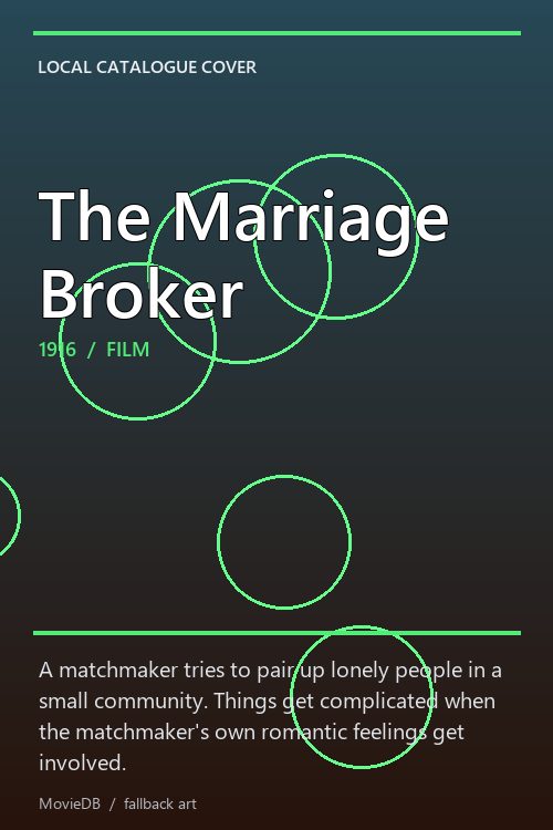 The Marriage Broker poster