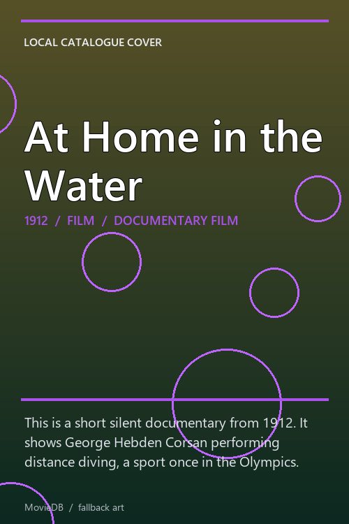 At Home in the Water poster