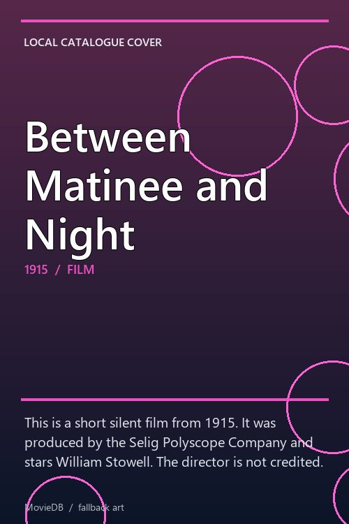 Between Matinee and Night poster