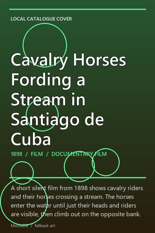 Cavalry Horses Fording a Stream in Santiago de Cuba poster
