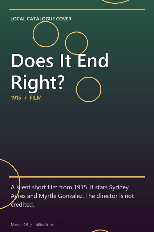 Does It End Right? poster