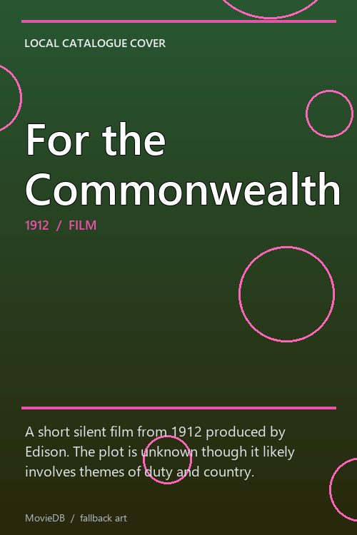 For the Commonwealth poster