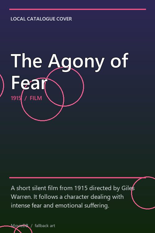 The Agony of Fear poster