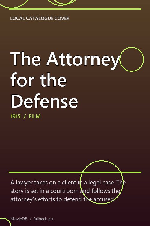 The Attorney for the Defense poster