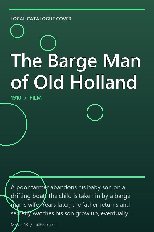 The Barge Man of Old Holland poster