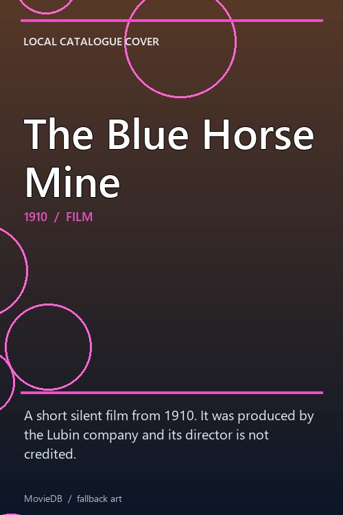 The Blue Horse Mine poster