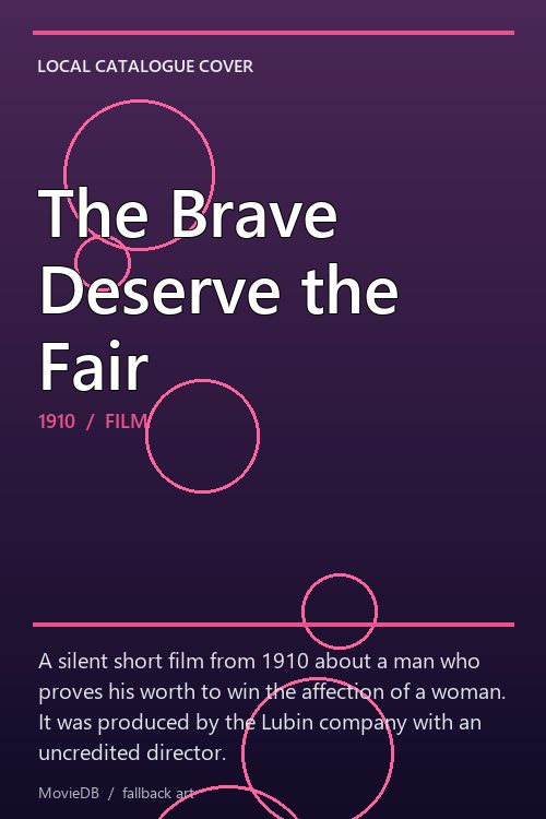 The Brave Deserve the Fair poster