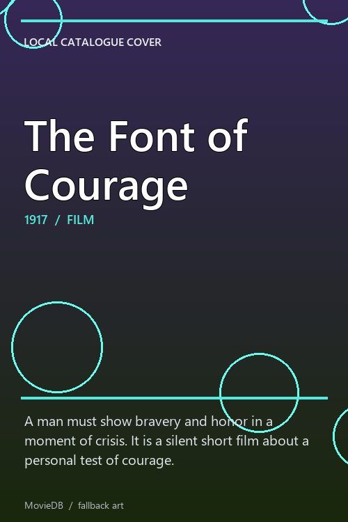 The Font of Courage poster