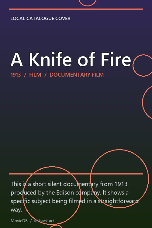 A Knife of Fire poster