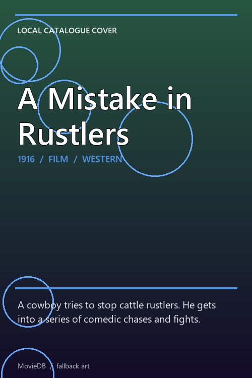 A Mistake in Rustlers poster