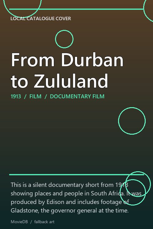 From Durban to Zululand poster