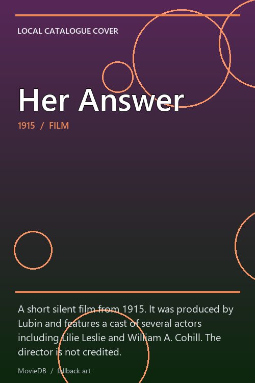 Her Answer poster