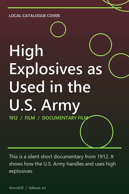 High Explosives as Used in the U.S. Army poster