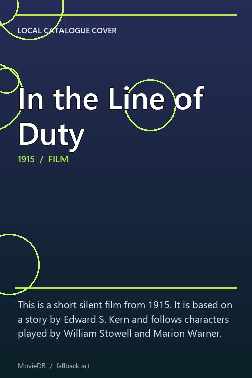 In the Line of Duty poster