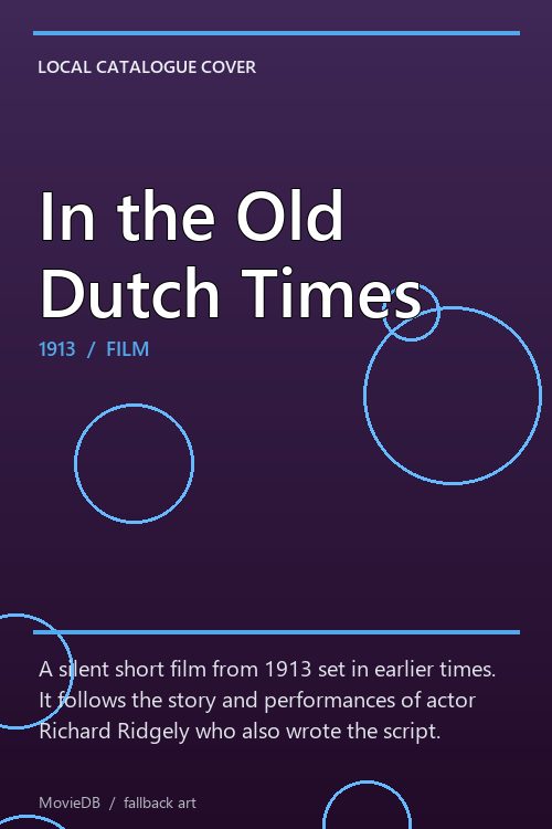 In the Old Dutch Times poster